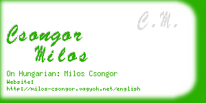 csongor milos business card